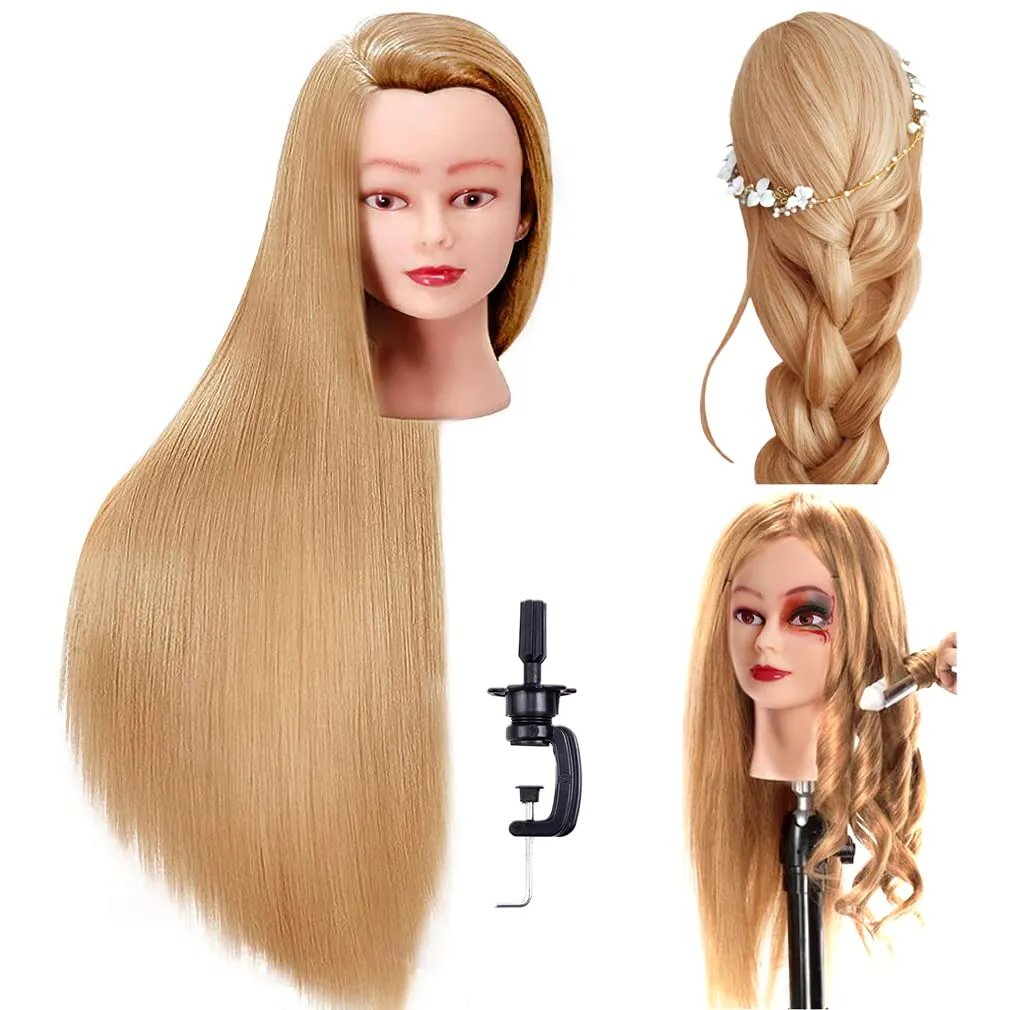 VIEWS Mannequin 26-28 Hair Doll Cosmetology Mannequin Practice Braiding Cosmetology Doll